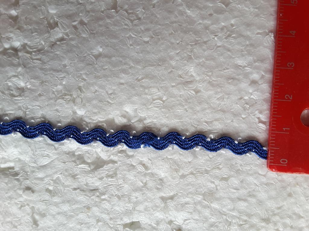 galon croquet serpentine 6 mm bleu roy et point blanc G06148, Hobby & Loisirs créatifs, Couture & Fournitures, Neuf, Enlèvement ou Envoi