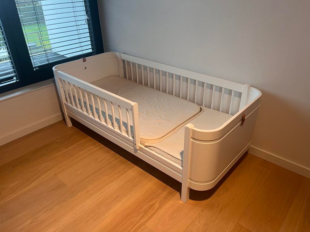 Oliver Furniture Mini+ Bed met Conversieset-Baby tot Junior, 70 à 85 cm, Comme neuf, 160 à 180 cm, Enlèvement