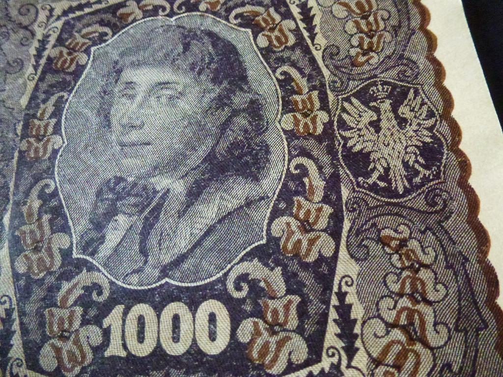 1000 Marek POLOGNE 1919, Envoi, Billets de banque