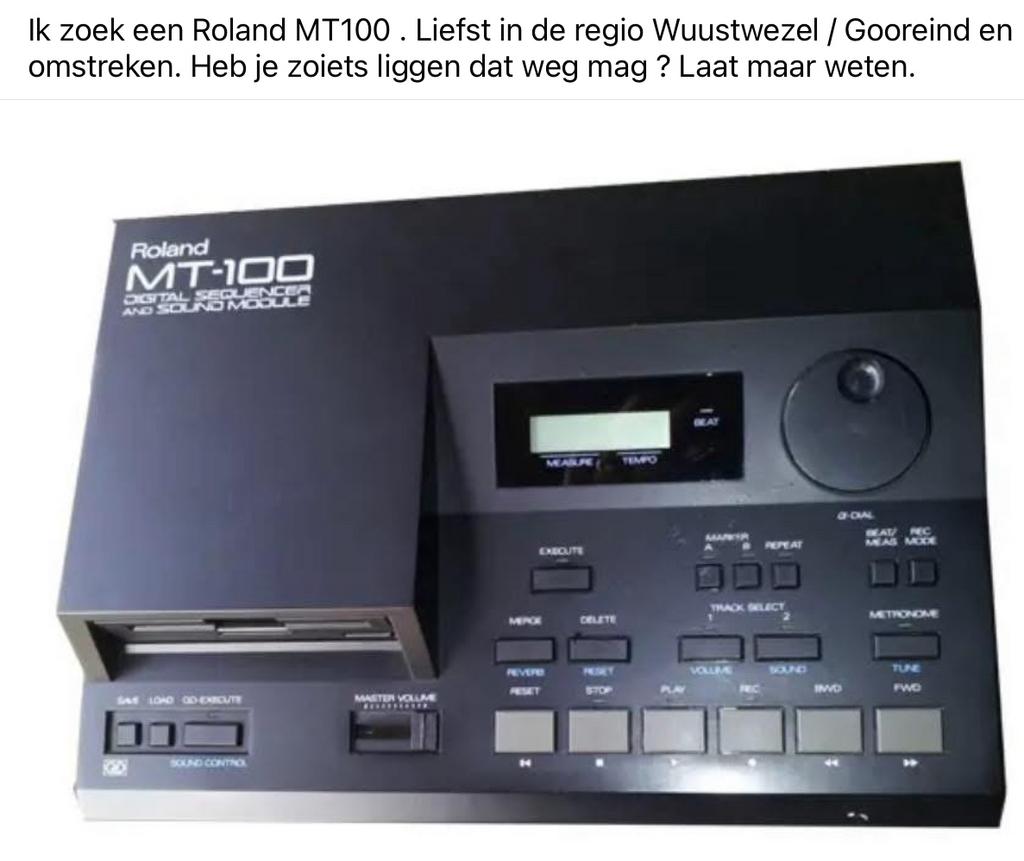Gezocht Roland MT100, Muziek en Instrumenten, Keyboards, Ophalen, Zo goed als nieuw