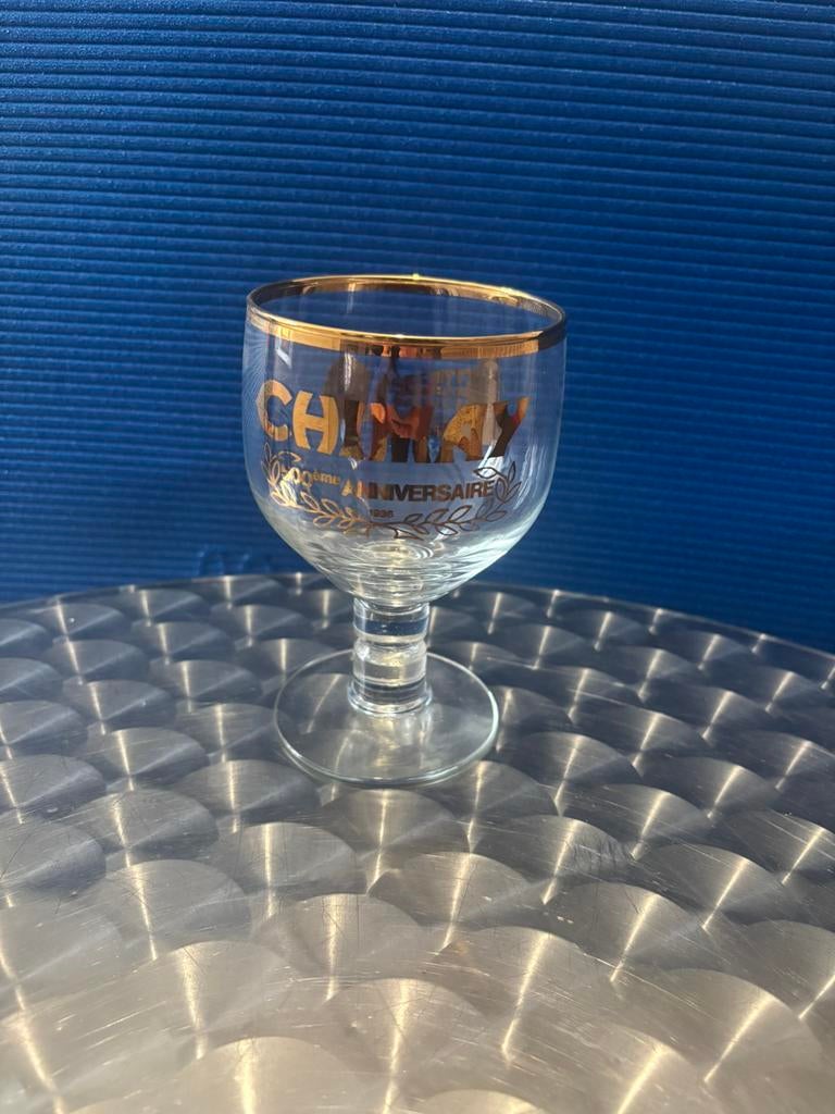 Glas voor de 500e verjaardag van Chimay, Ophalen of Verzenden, Nieuw, Bierglas