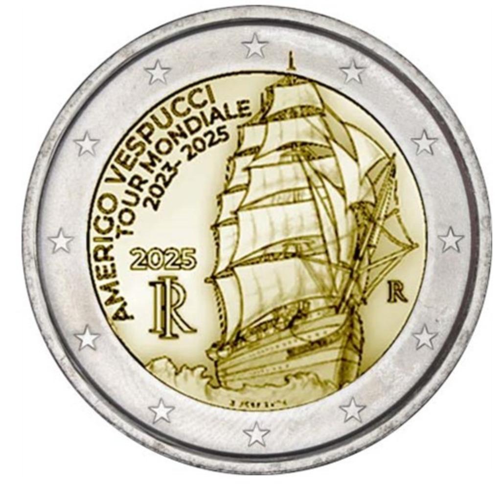 2 euro Italië 2025 Amerigo Vespucci, Ophalen of Verzenden, Italië, 2 euro