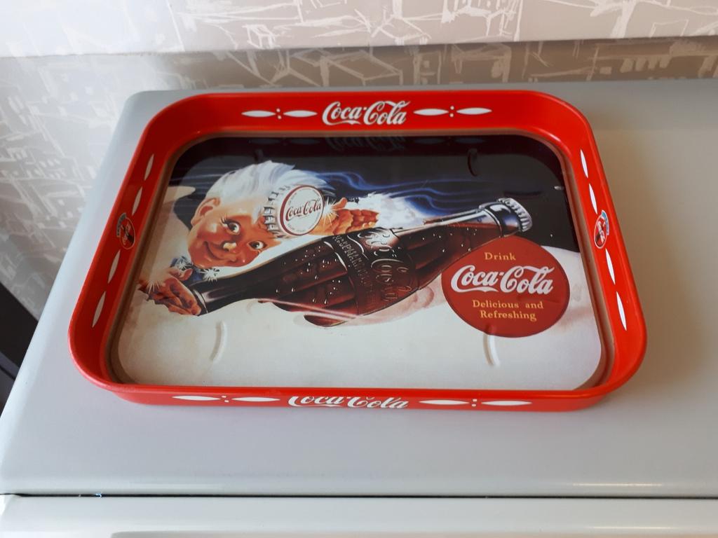 Dienblad coca cola 27.5 cm x 21 cm, Verzamelen, Ophalen of Verzenden, Gebruikt