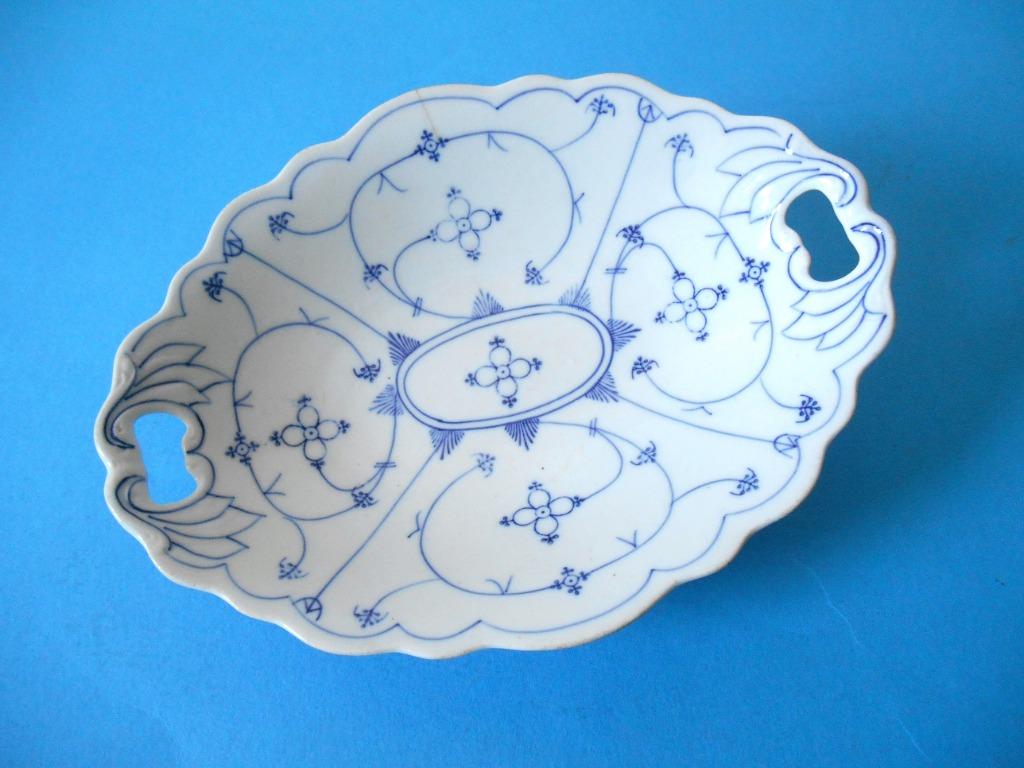 Ovale koekjesschaal in Copenhague look, Antiek en Kunst, Ophalen of Verzenden