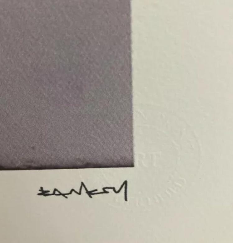 BANKSY : lithographie encadrée et numérotée à la main, Enlèvement ou Envoi