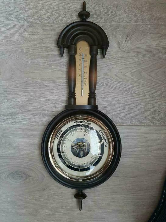Ancien baromètre thermomètre, Enlèvement ou Envoi, Comme neuf, Baromètre