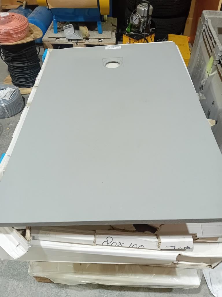 Douchebak polystone ultra plat grijs 120cm x 80cm, Doe-het-zelf en Bouw, Ophalen