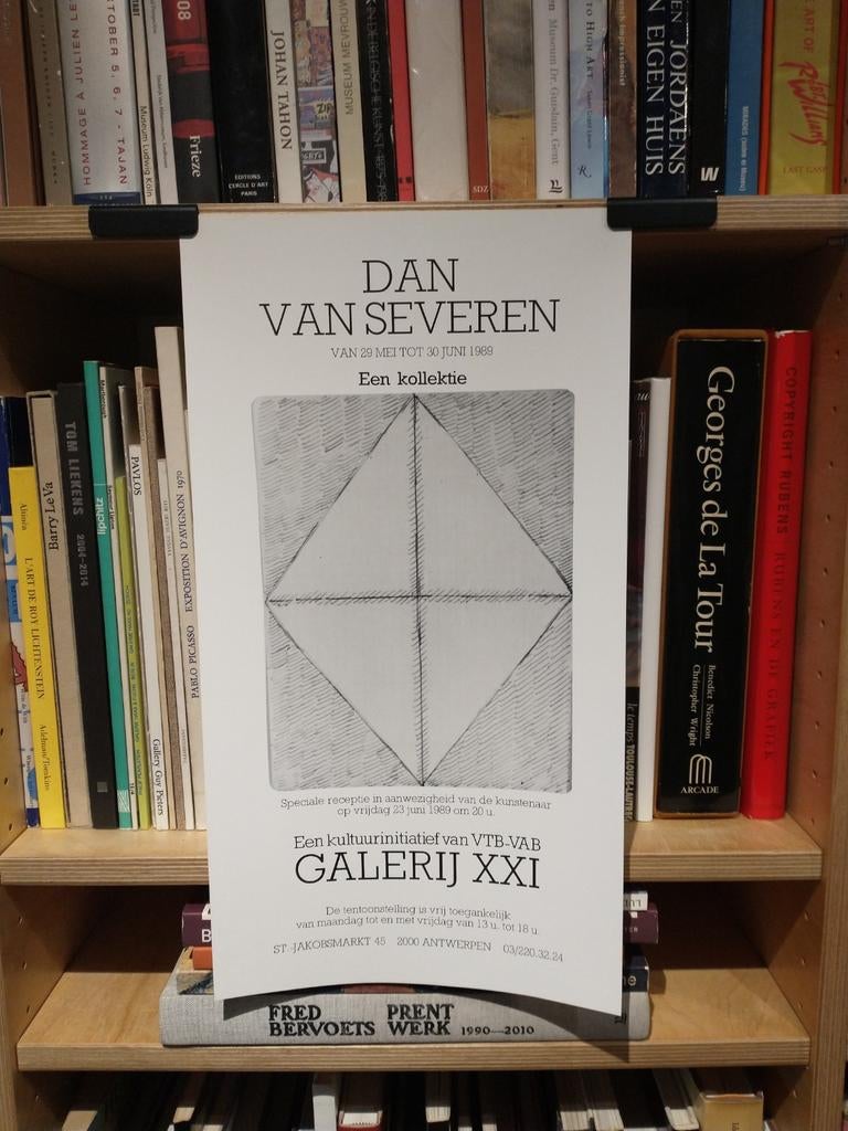 Dan Van Severen Antwerpen, Galerij XXI, affiche 1989, Enlèvement ou Envoi, Comme neuf
