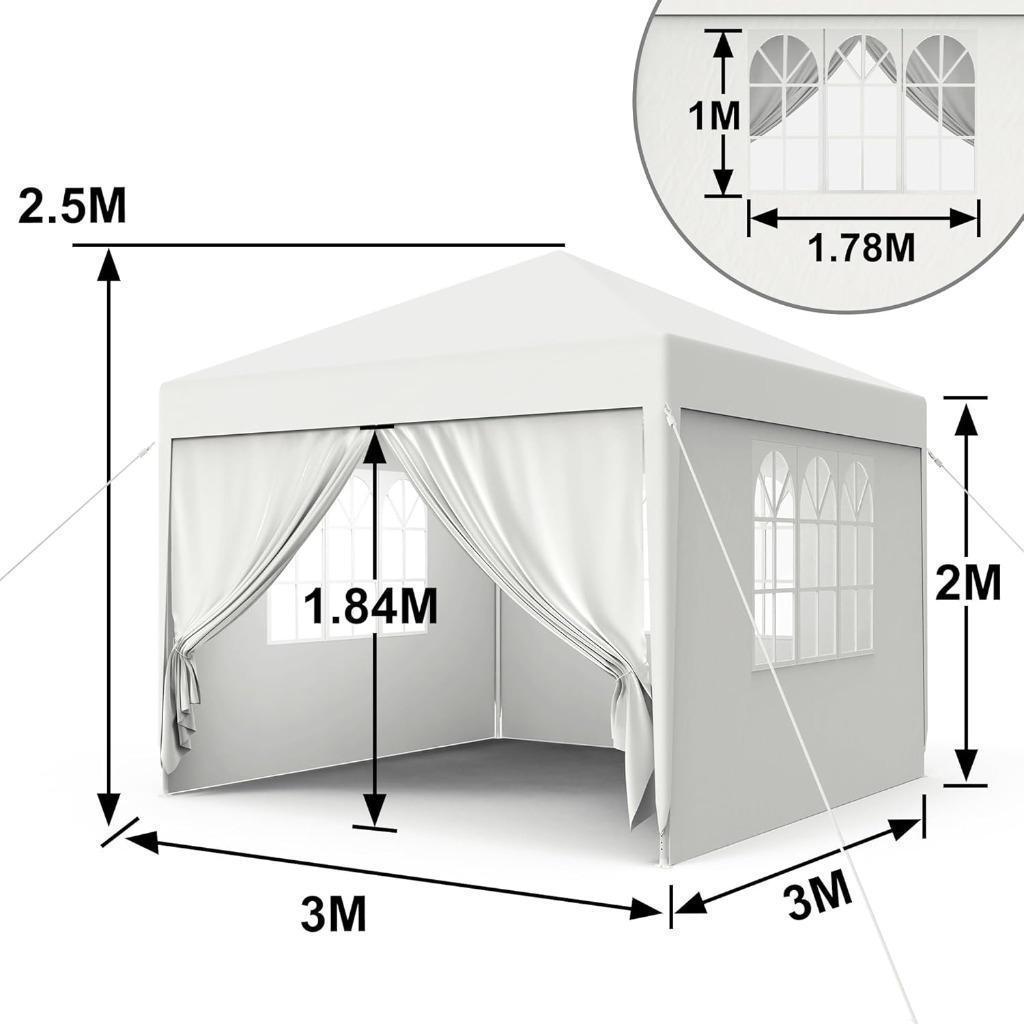 Partytent Paviljoen 3x3 3x6 3x9m met zijwanden Nieuw, Ophalen, Nieuw, Partytent
