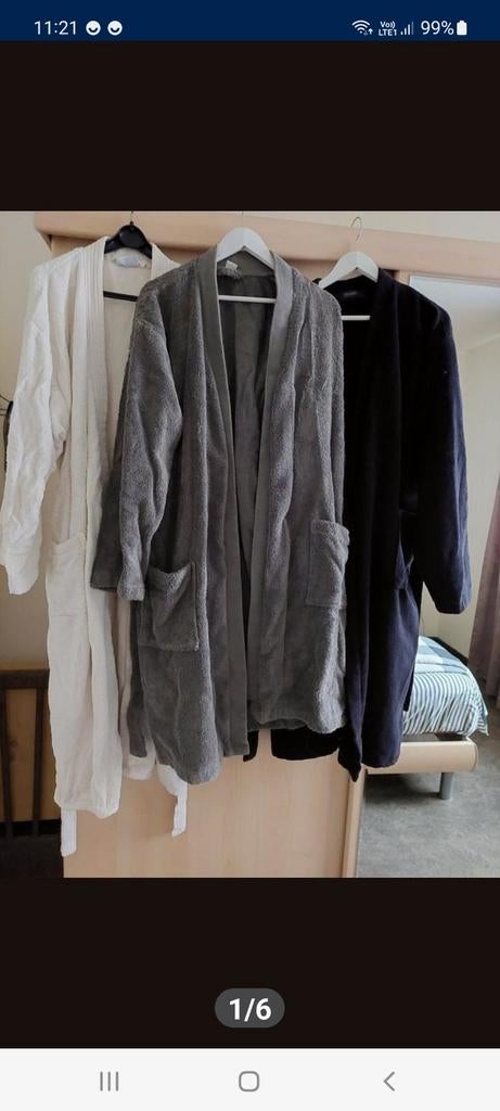 bad mantel 3 stuks 3 kleuren nieuw nooit gedragen grote maat, Enlèvement ou Envoi, Taille 56/58 (XL)