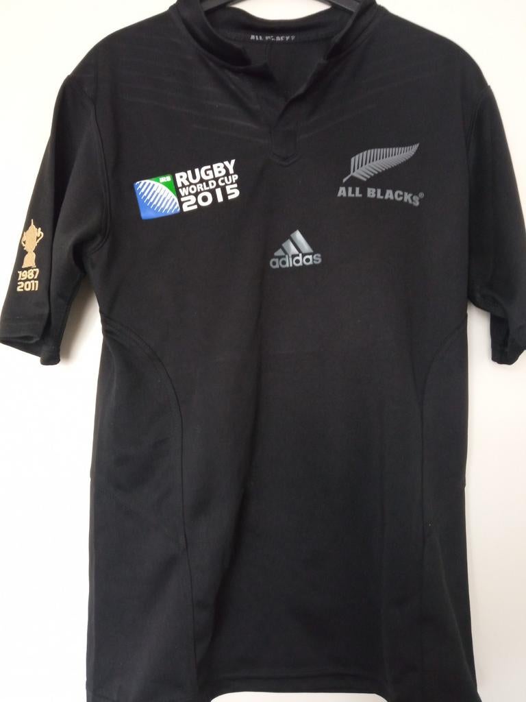Adidas All Blacks New Zealand rugby shirt March 2015, Zwart, Overige typen, Ophalen of Verzenden, Zo goed als nieuw