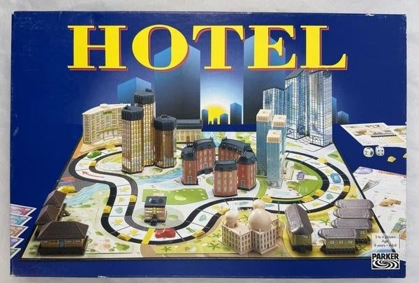 Jeu de société d'hôtel Parker Hasbro Blue Box Vintage 2004, Hobby & Loisirs créatifs, 1 ou 2 joueurs, Envoi, Comme neuf, Parker Hasbro