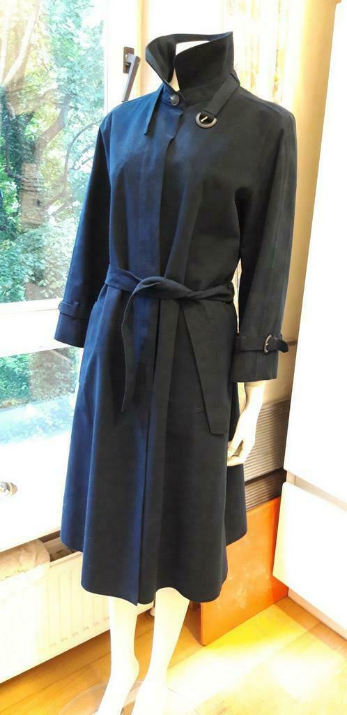 Alcantara mantel donk blauw,merk Smarti Vintage T 40/M, Enlèvement ou Envoi, Comme neuf, Taille 38/40 (M), Bleu