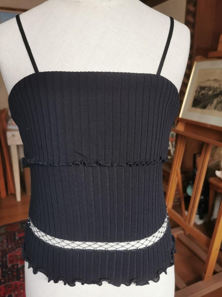 Superbe haut noir signé Pedro Novo, Enlèvement ou Envoi, Comme neuf, Taille 38/40 (M), Noir