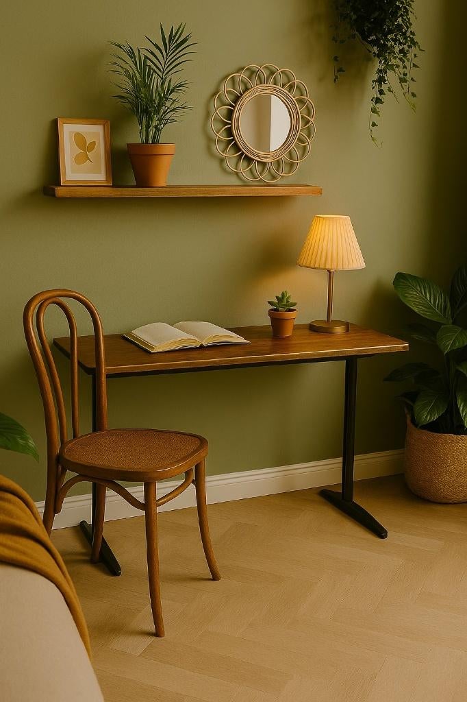 vintage wandtafel consoletafel bureau tafel, Huis en Inrichting, Tafels | Sidetables, Ophalen, Metaal
