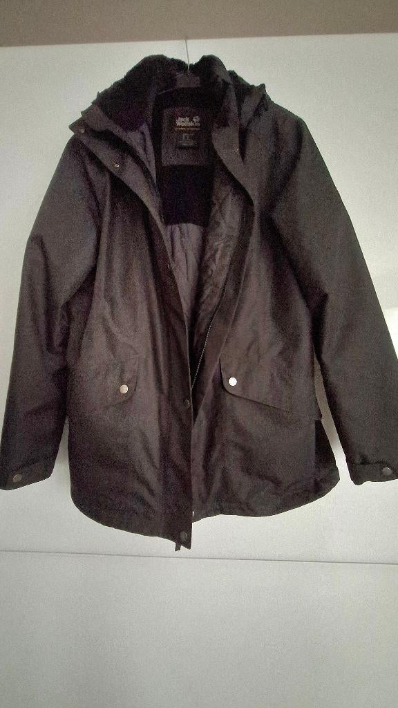 Donkergrijze winterjas Jack Wolfskin, Maat 42/44 (L), Ophalen of Verzenden, Zo goed als nieuw, Jack Wolfskin
