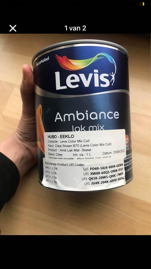 Peinture émaillée Levis pour bois non ouverte, Neuf, Moins de 5 litres, Enlèvement ou Envoi, Laque