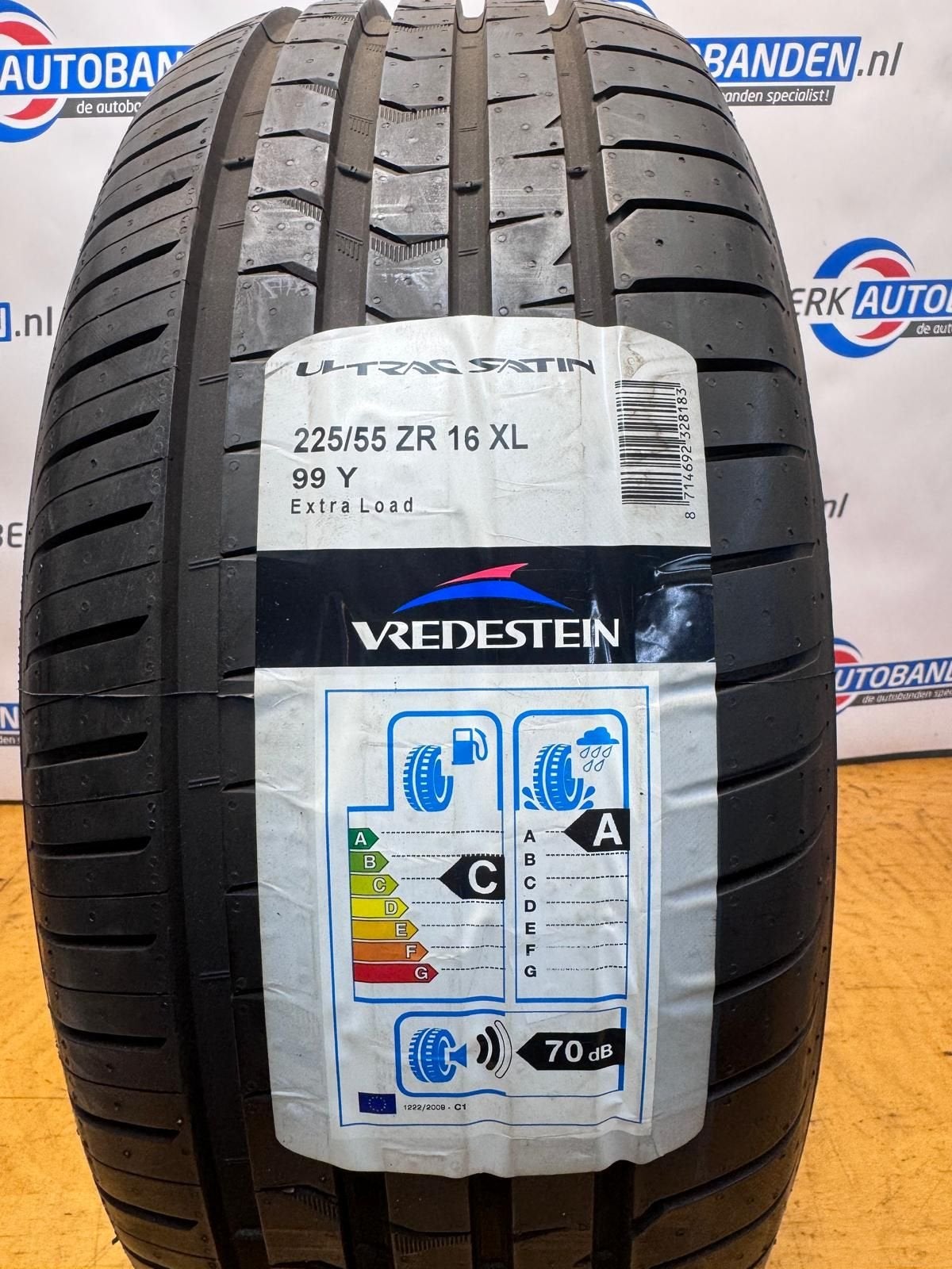 4x Vredestein Ultrac Satin XL (DEMO) 225/55 R16 99Y 225/55/1, 16 pouces, Véhicule de tourisme, Pneus été, -