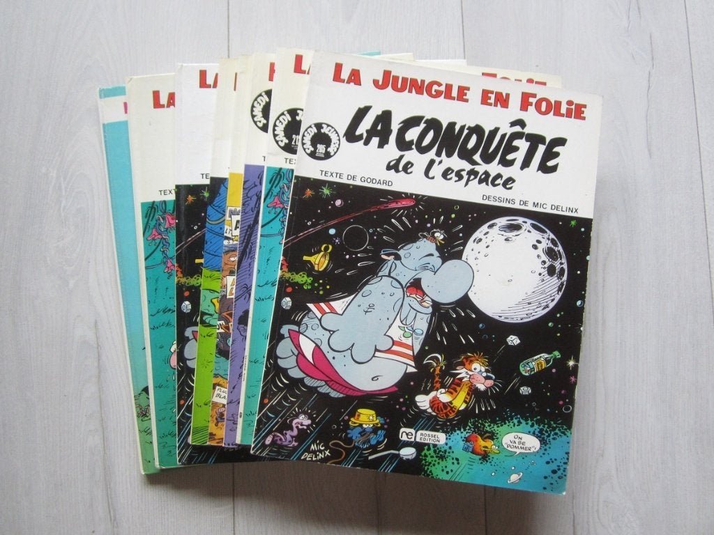 La jungle en folie - 4,00Eur / pièce, Plusieurs BD, Enlèvement ou Envoi, Comme neuf, Godard & Mic Delinx