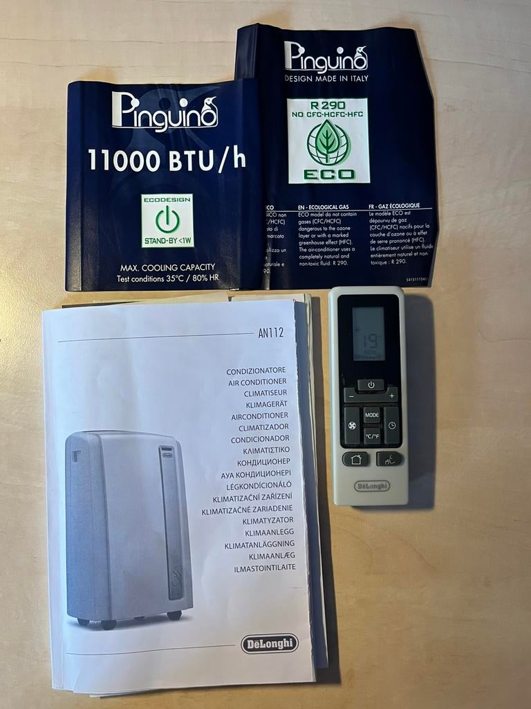 De’Longhi Pinguino PAC AN112 Silent 11,000 BTU/2900 Watt, Elektronische apparatuur, Ophalen, 3 snelheden of meer, Zo goed als nieuw