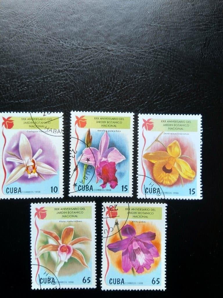 Bloemen Cuba 1998, Verzenden, Gestempeld, Dier of Natuur