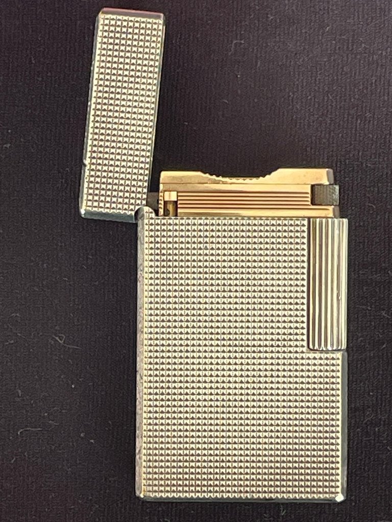 Briquet ST Dupont argent ligne 1 vintage années 70, Enlèvement, Utilisé, Briquet