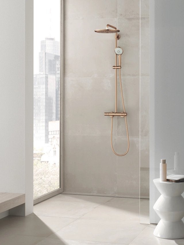 GROHE Euphoria System 310 – Luxe regendouche met therm, Ophalen of Verzenden, Nieuw, Koper, Douche