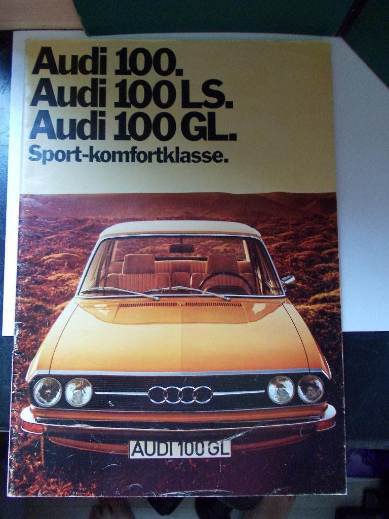 autofolder Audi 100, Boeken, Ophalen of Verzenden, Zo goed als nieuw, Audi