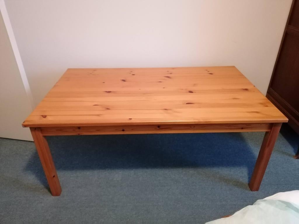 Houten lage tafel, Ophalen, 100 tot 150 cm, 50 tot 100 cm, Zo goed als nieuw