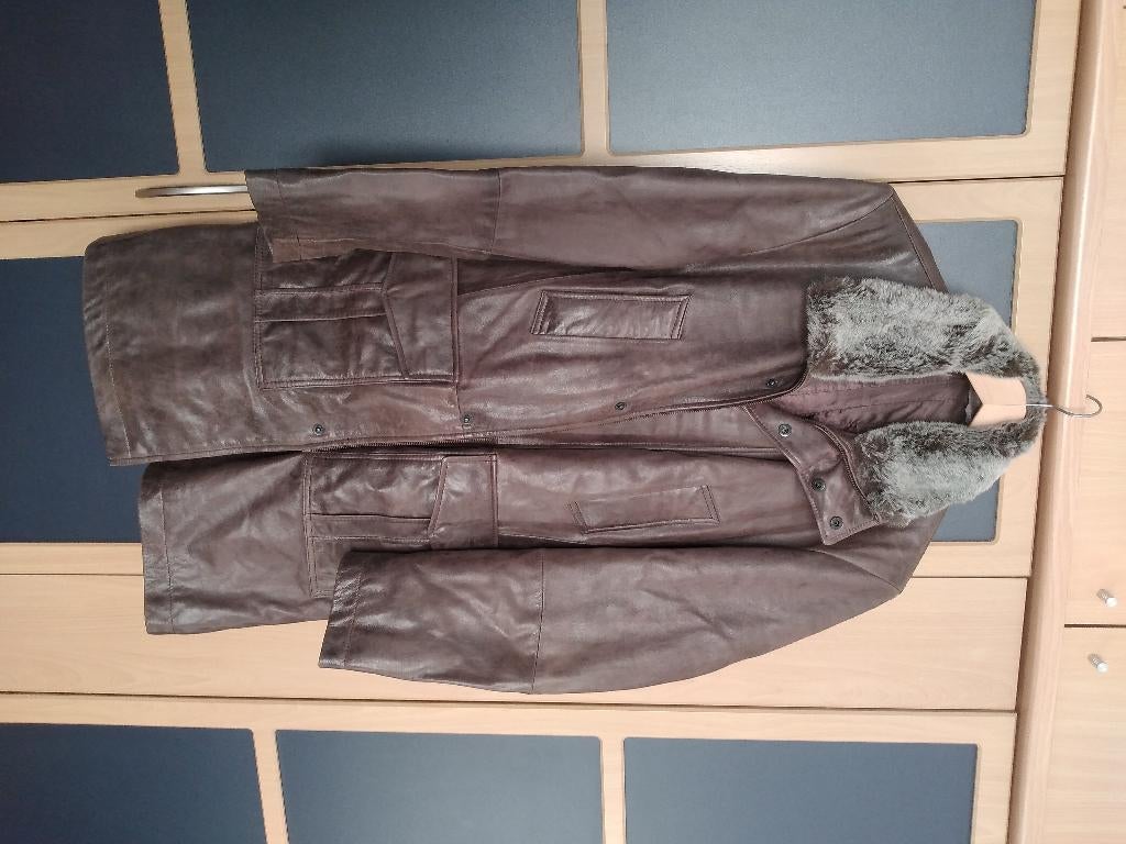 veste 3/4 cuir homme, Kleding | Heren, Jassen | Winter, Ophalen, Zo goed als nieuw