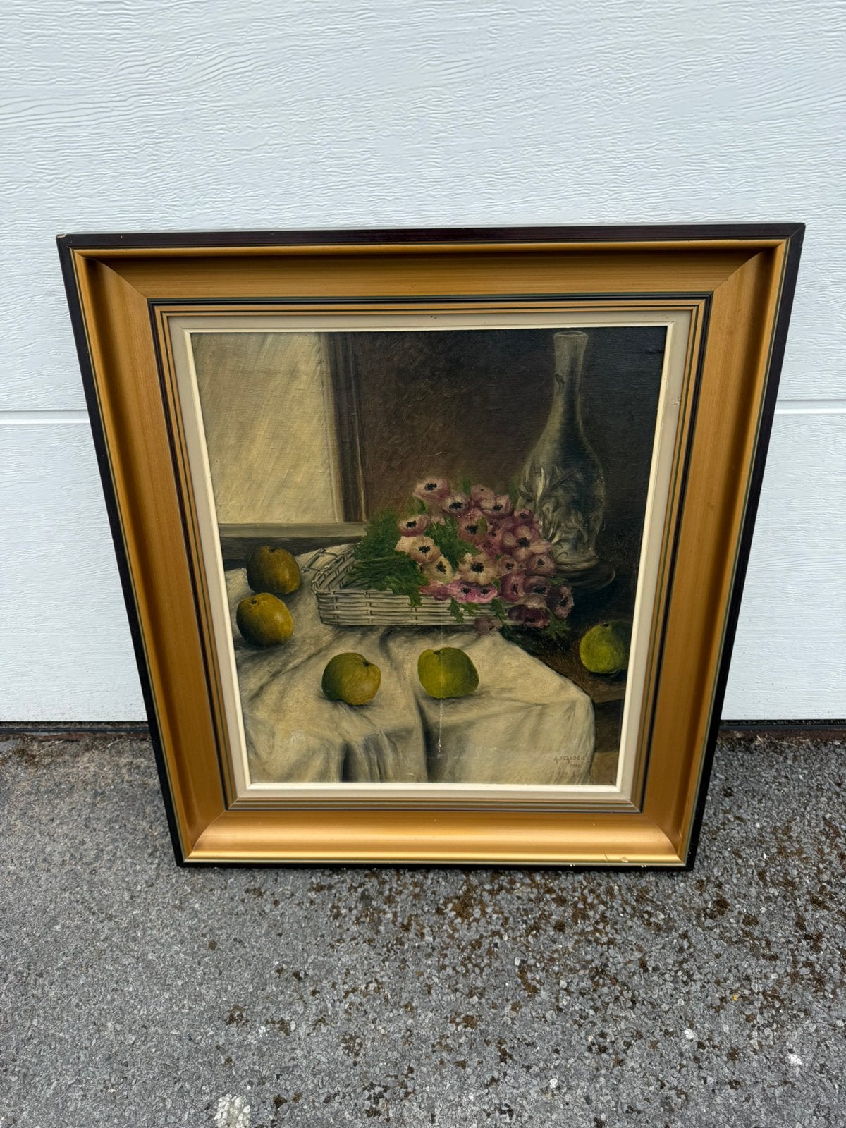 Schilderij A. Schoben (1932), Antiek en Kunst, Ophalen