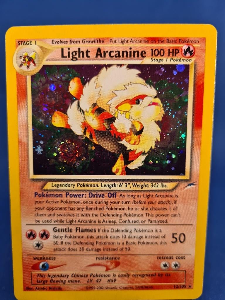 Light Arcanine 12/105 - Neo Destiny, Hobby en Vrije tijd, Verzamelkaartspellen | Pokémon, Verzenden, Gebruikt