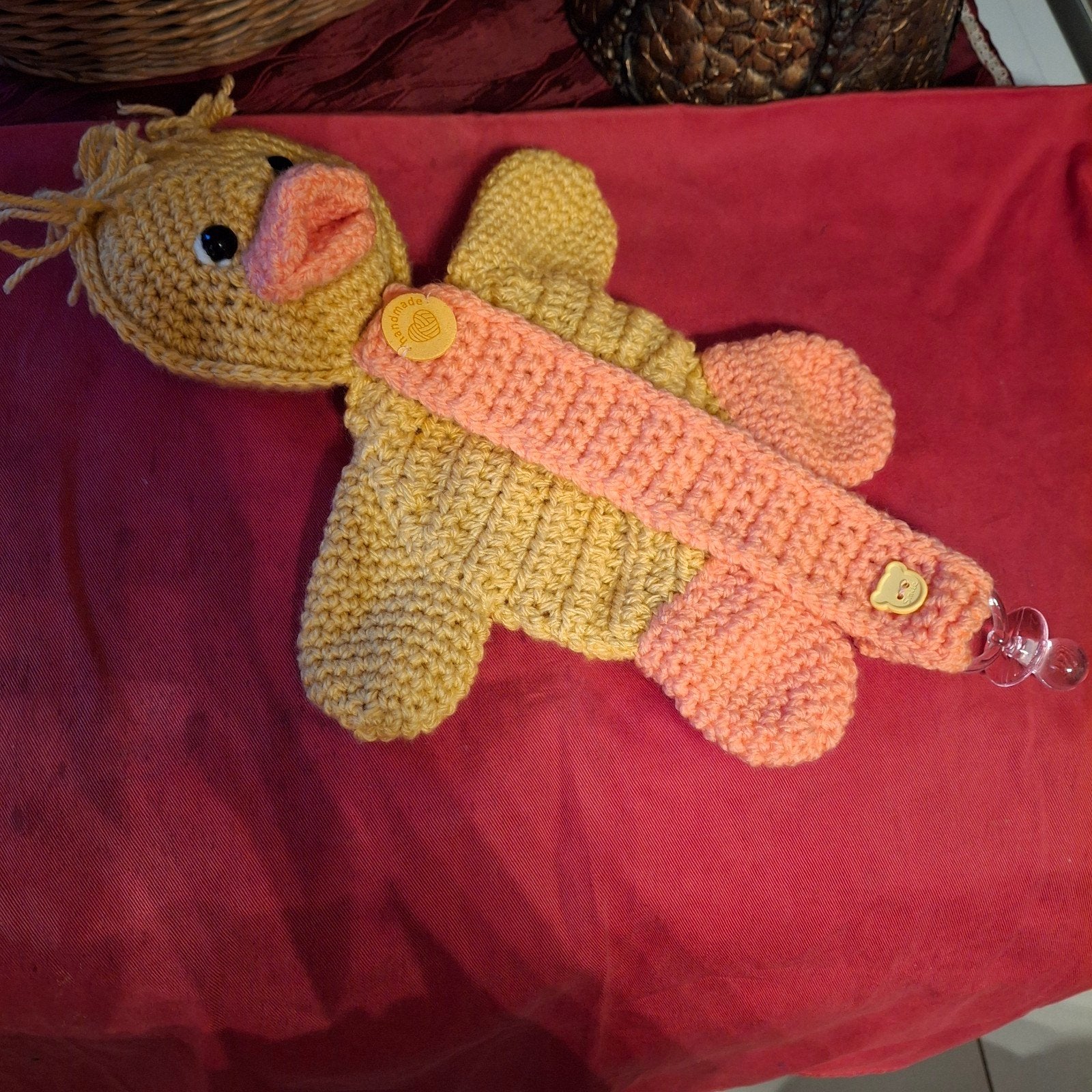 fopspeen knuffel eendje, Nieuw, Ophalen of Verzenden, Middelgroot (20 tot 80 cm), Eend