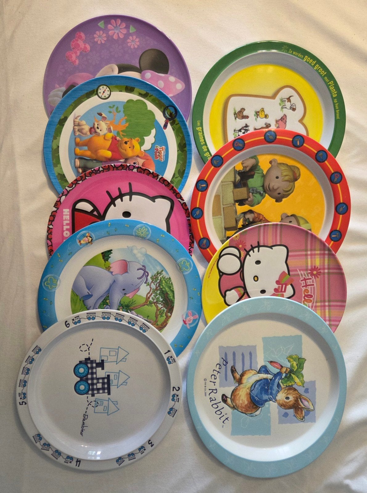 kinderservies bordjes, Ophalen