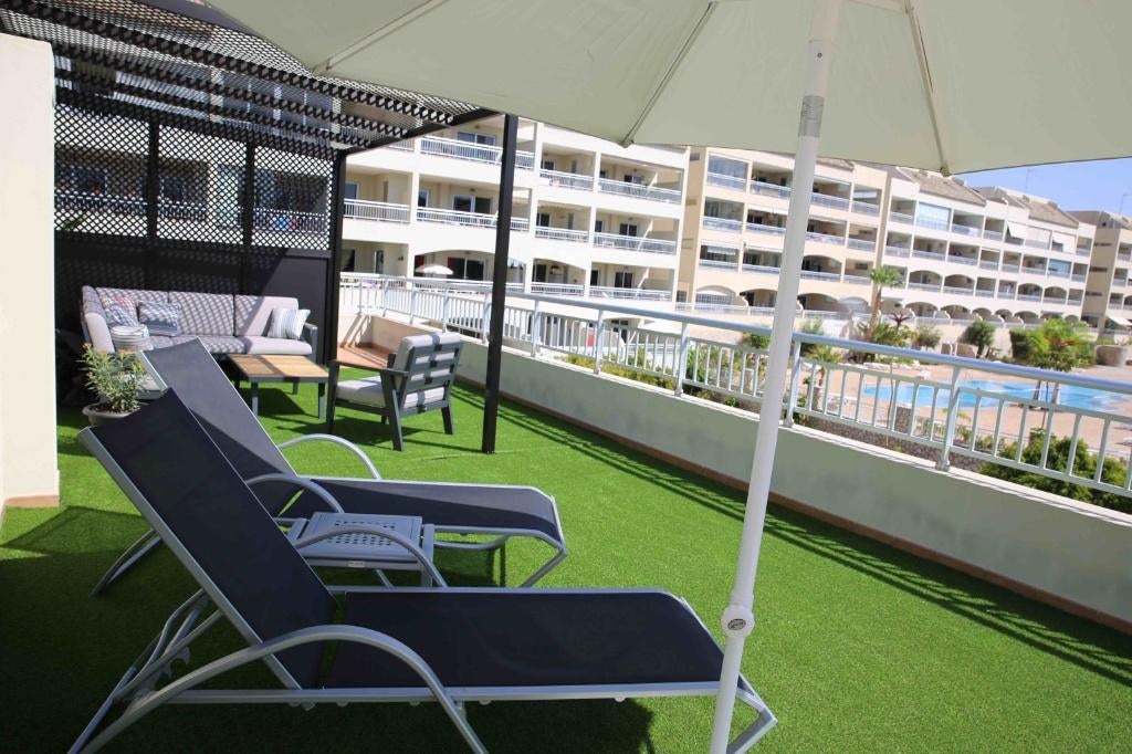 Appartement te huur in Palm-Mar Tenerife met zonnedek, Canarische Eilanden, Dorp, Wasmachine, Appartement