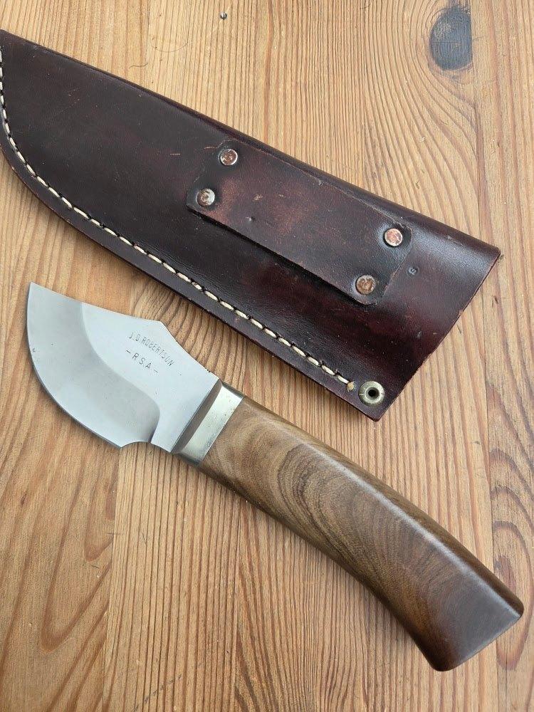 Couteau custom J.D. ROBERTSON (N°6) - Artisan Sud-Africain, Enlèvement, Couteau ou Poignard
