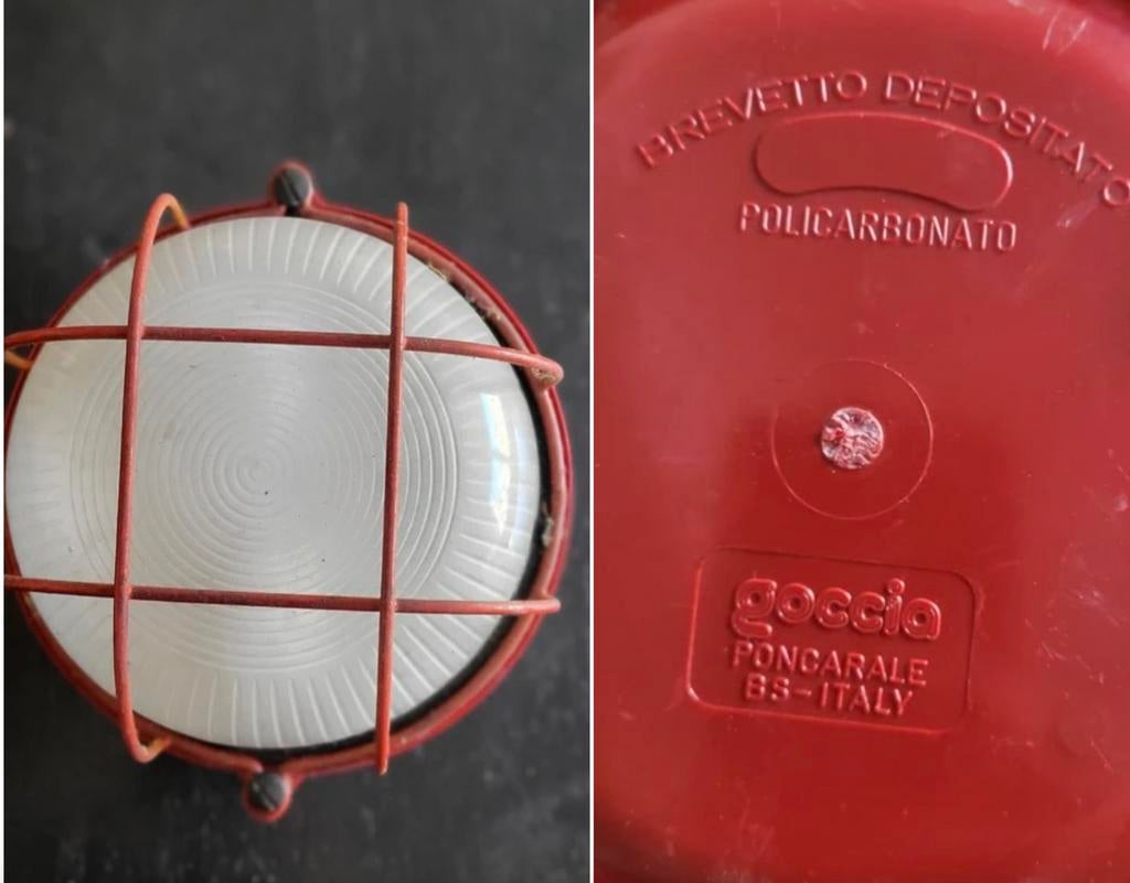 Goccia industriële wandlamp gemaakt in Italië., Huis en Inrichting, Lampen | Wandlampen, Ophalen of Verzenden, Gebruikt, Glas