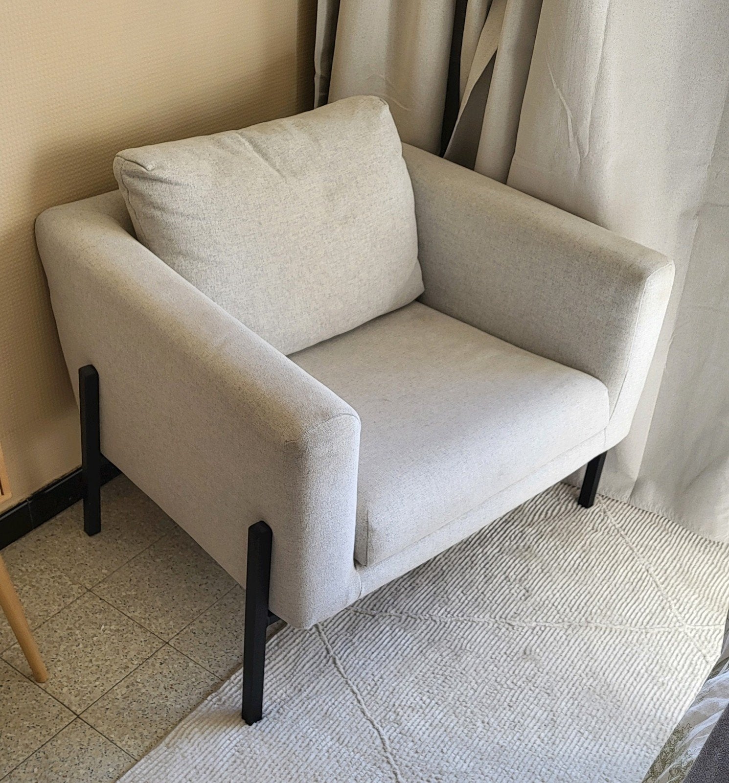 Super mooie beige/grijze IKEA Koarp stoel!, Ophalen