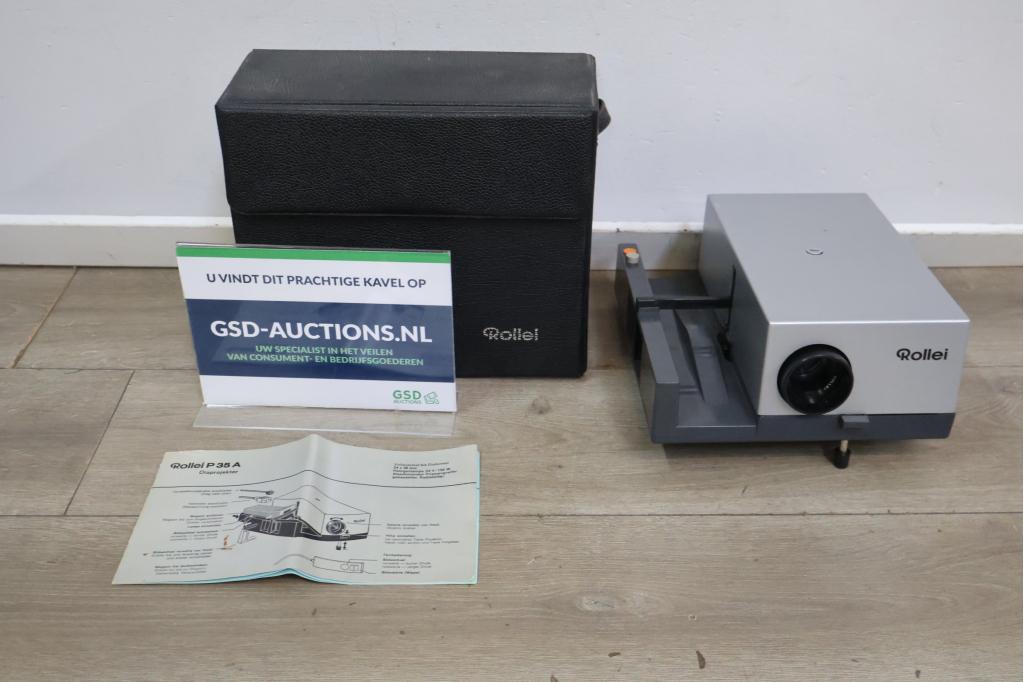 Rollei P35A Diaprojector met hoes en handleiding, Niet ingevuld, Niet ingevuld, Niet ingevuld