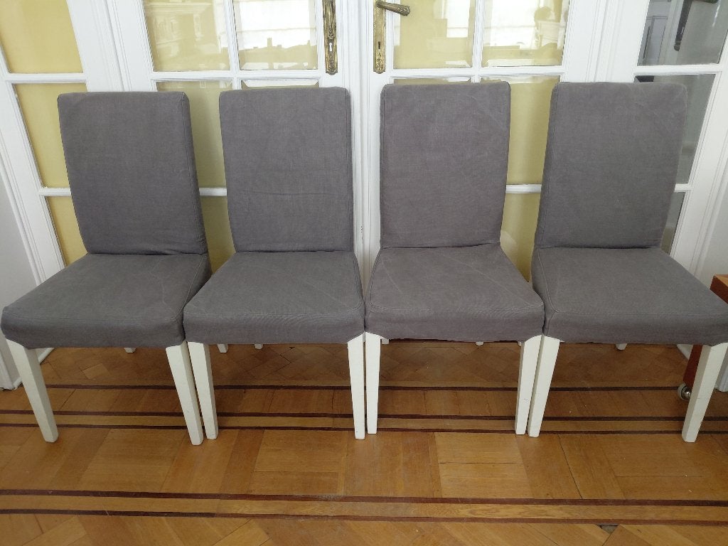 Chaises Ikea HENRIKSDAL avec housses lavables., Maison & Meubles, Enlèvement, Utilisé, Quatre