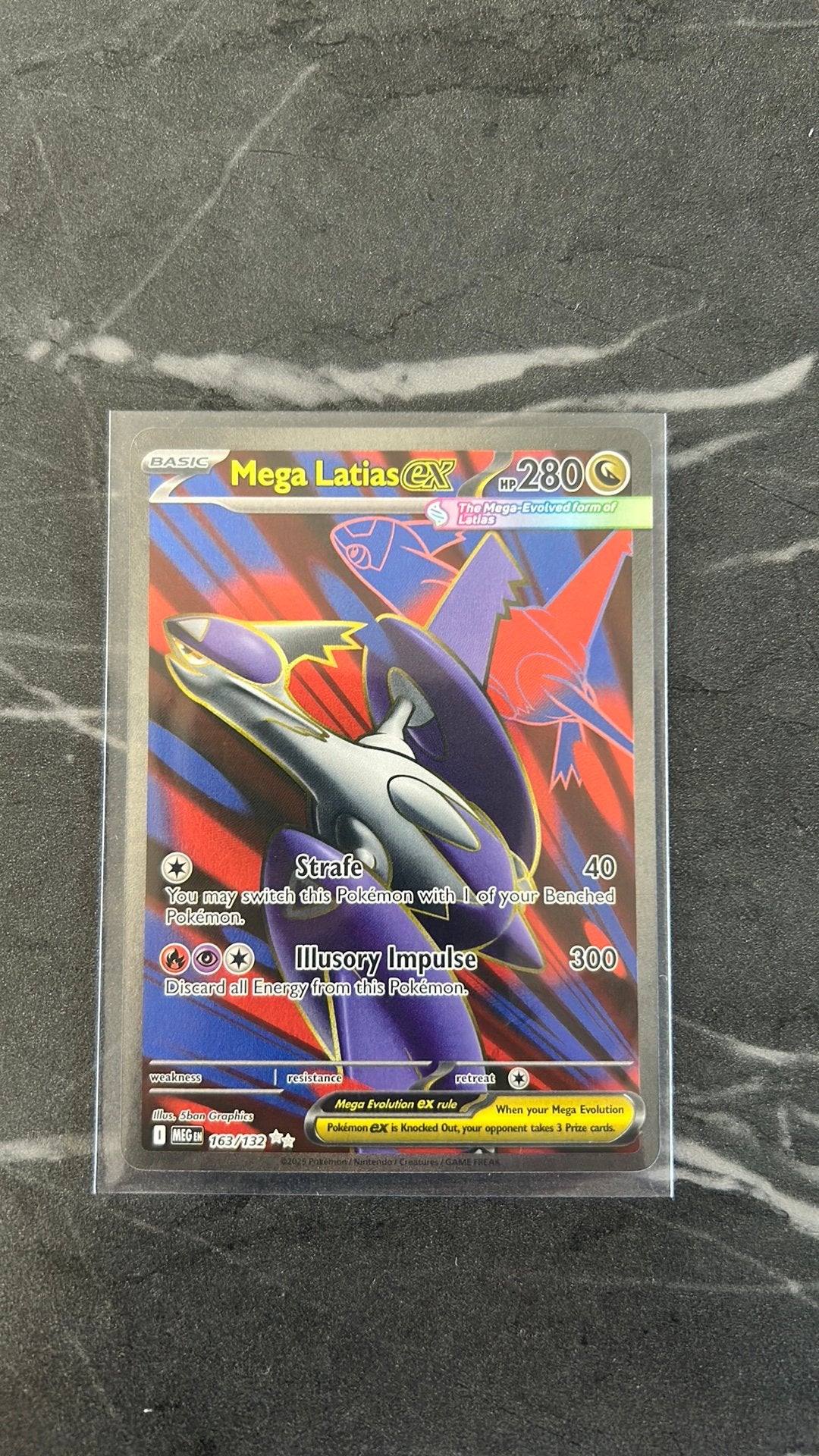 Mega latias ex 163/132 (pokémon), Hobby en Vrije tijd, Ophalen, Zo goed als nieuw