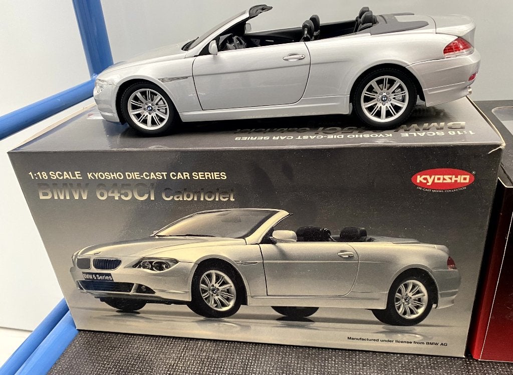 BMW 645Ci Cabriolet Kyosho 1/18 Originele Doos, Ophalen, Zo goed als nieuw, Auto, Kyosho