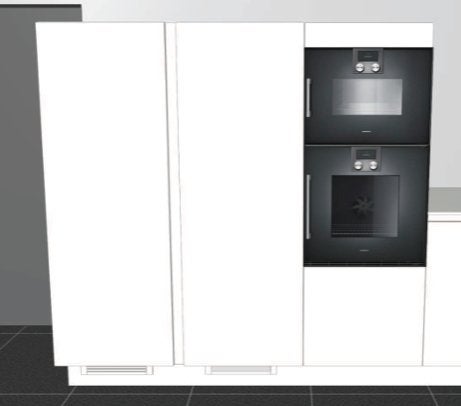 3x Keukenkast (60x170cm bxh) voor inbouwtoestellen, Ophalen, Gebruikt, Wit, 50 tot 100 cm