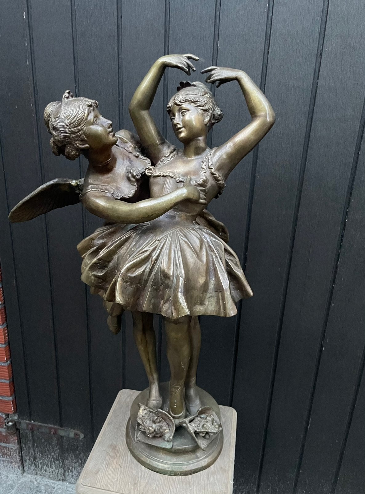 Prachtig zwaar massief bronzen beeld, Ophalen, Beeld