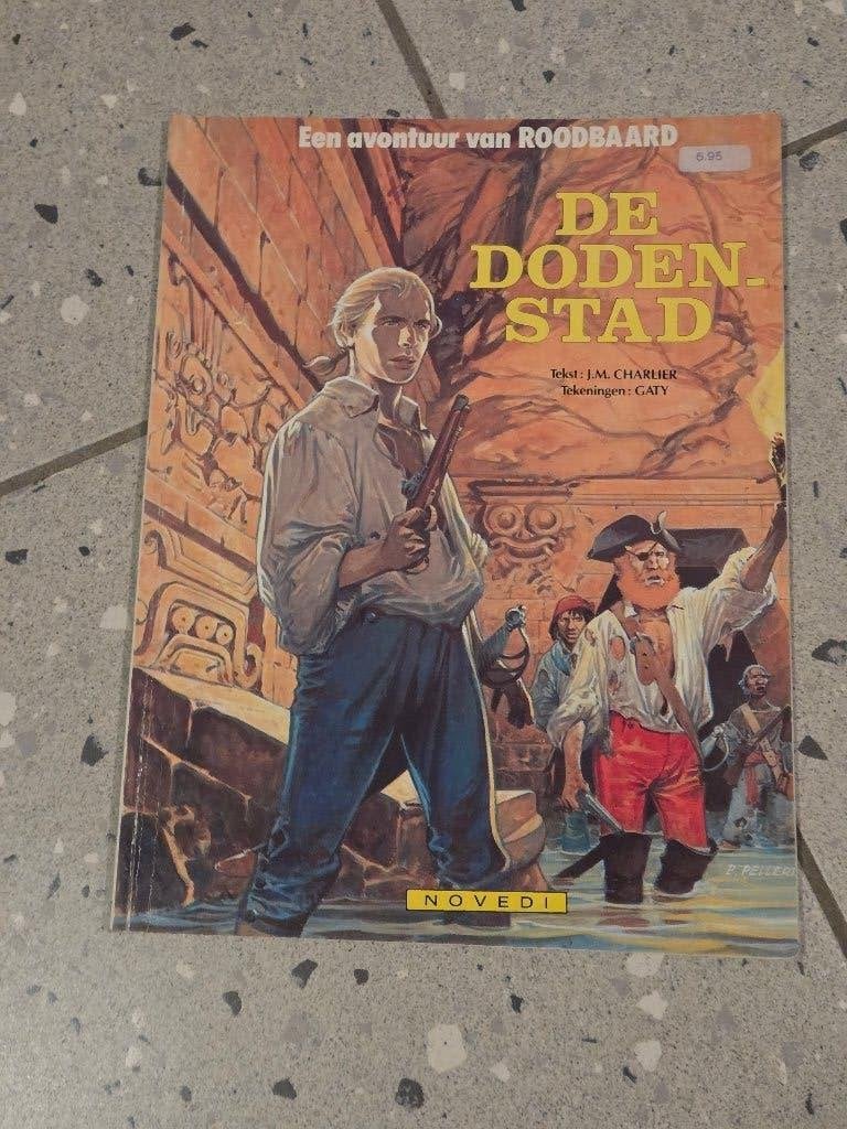 2x Roodbaard - Hellevuur + De dodenstad, Boeken, Ophalen, J.M. Charlier ⭐ Jijé-Lorg, Zo goed als nieuw, Meerdere stripboeken
