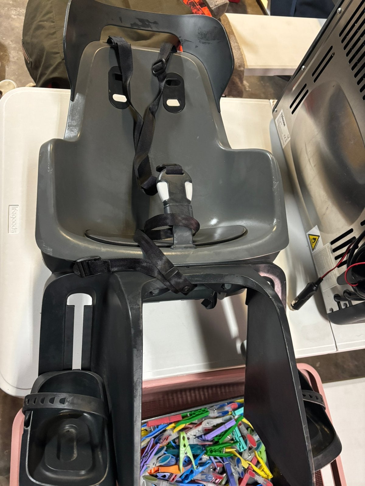 Fietszitje Bobike Maxi Go, Repose-pieds, Enlèvement, Utilisé, 9 à 18 kg