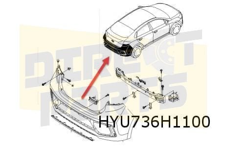 Hyundai ioniq  (10/16-8/22)  achterbumper (te spuiten) Origi, -, Verzenden, -, Nieuw