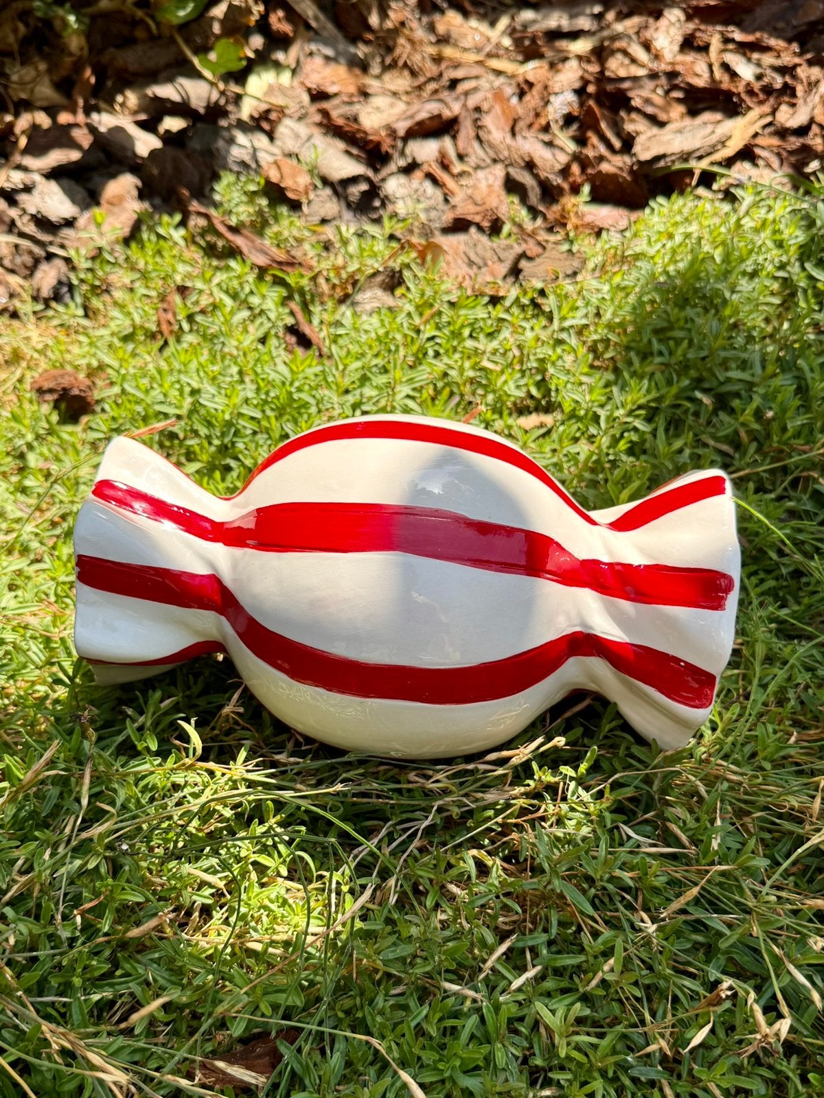 Vase décoratif original en forme de bonbon, Enlèvement ou Envoi, Comme neuf, Blanc