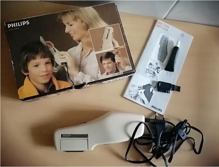 Vintage Philips Peigne Coupe cheveux/barbe HP2504 de 1980, Enlèvement ou Envoi