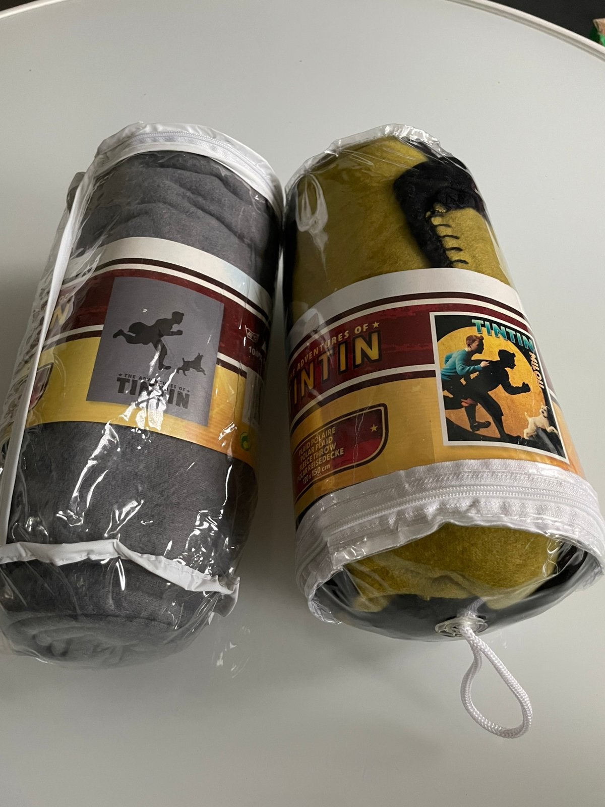 Fleece plaid tintin kuifje 2 stuks, Ophalen of Verzenden, Kuifje, Zo goed als nieuw